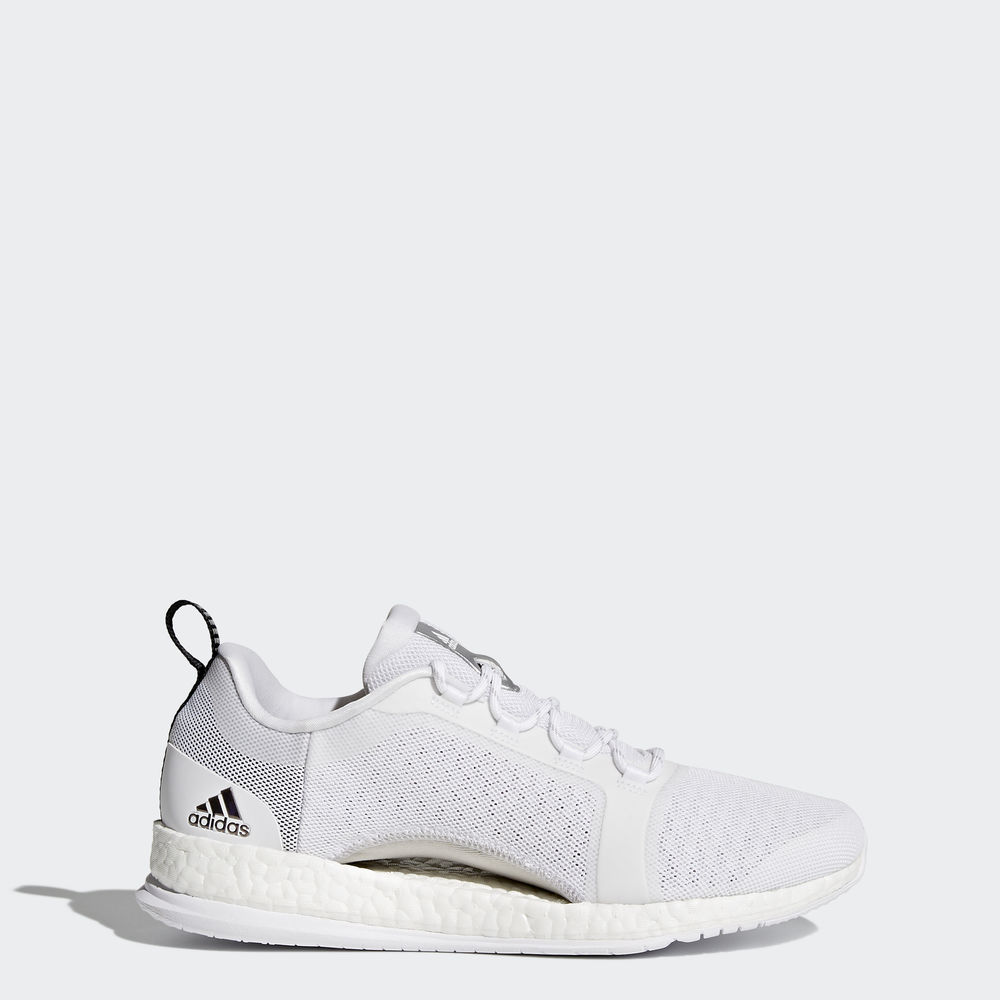 Adidas Pure Boost X Trainer 2.0 - αθλητικα παπουτσια γυναικεια - Ασπρα/Ασημι Μεταλλικός/Μαυρα,Μέγεθο